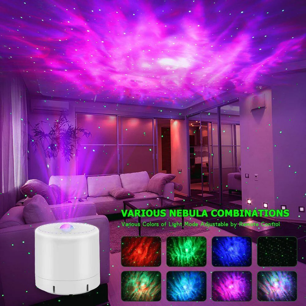 Multi-Color Integrated LED Night Light Bulb With Remote Control And Timer, Galaxy Projector And Star Projector, 1-Pack 6 Multi-Color Integrated LED Night Light Bulb With Remote Control And Timer, Galaxy Projector And Star Projector, 1-Pack - Image 4