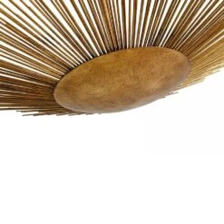 Dopul 6-Light 31.9-inch Aged Distressed Brass Pendant Light Mid-Century Industrial Branch Line Pendant Light For Kitchen -Lamp Parts aged distressed brass huoku pendant lights pd1078501 4f 1000