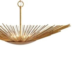 Dopul 6-Light 31.9-inch Aged Distressed Brass Pendant Light Mid-Century Industrial Branch Line Pendant Light For Kitchen -Lamp Parts aged distressed brass huoku pendant lights pd1078501 c3 1000