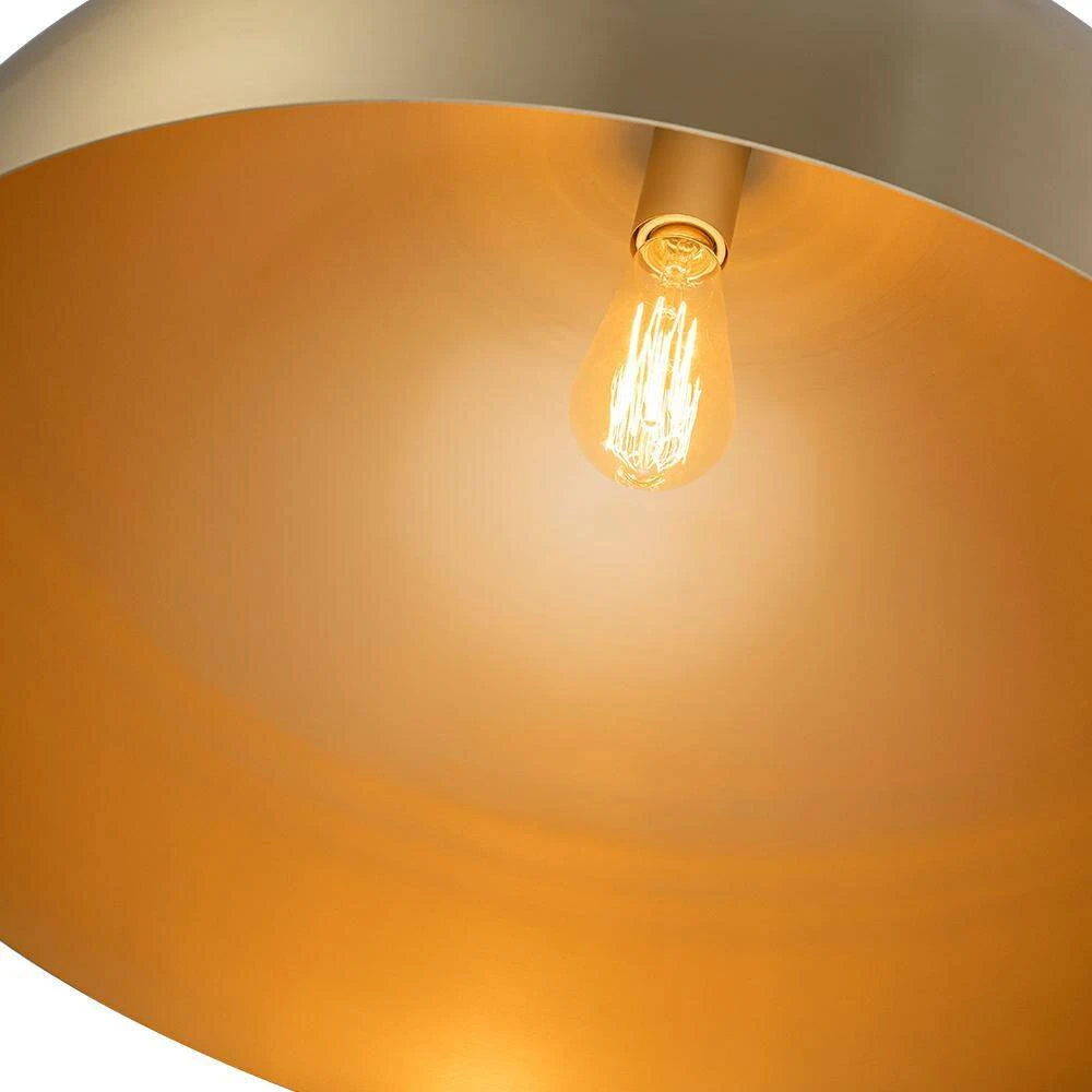 PCover 1-Light 23.6 In. W Aged Gold Brass Pendant Light Dome Hanging Light With Stained Gold Interior For Kitchens 13 PCover 1-Light 23.6 In. W Aged Gold Brass Pendant Light Dome Hanging Light With Stained Gold Interior For Kitchens - Image 11
