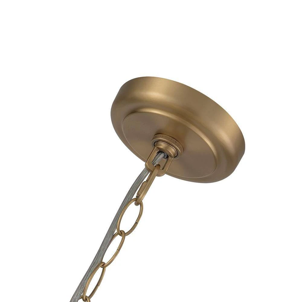 PCover 1-Light 23.6 In. W Aged Gold Brass Pendant Light Dome Hanging Light With Stained Gold Interior For Kitchens 14 PCover 1-Light 23.6 In. W Aged Gold Brass Pendant Light Dome Hanging Light With Stained Gold Interior For Kitchens - Image 12