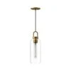Soji 5 In. 1 Light 60-Watt Aged Gold/Clear Glass Pendant Light -Lamp Parts aged gold clear glass alora mood pendant lights pd401505agcl 64 1000