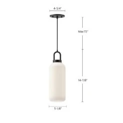 Soji 5 In. 1 Light 60-Watt Aged Gold/Clear Glass Pendant Light -Lamp Parts aged gold clear glass alora mood pendant lights pd401505agcl 77 1000