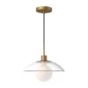 Francesca 12 In. 1 Light 60-Watt Aged Gold/Clear Glass Pendant Light -Lamp Parts aged gold clear glass alora mood pendant lights pd517112agcl 64 1000