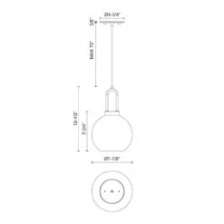 Soji 8 In. 1 Light 60-Watt Aged Gold/Copper Glass Pendant Light -Lamp Parts aged gold copper glass alora mood pendant lights pd601608agcp 76 1000