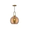 Soji 10 In. 1 Light 60-Watt Aged Gold/Copper Glass Pendant Light -Lamp Parts aged gold copper glass alora mood pendant lights pd601710agcp 64 1000