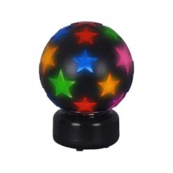 11 In. Black Disco Ball Lamp With Multi Color Stars TTL 20 Compliant Fixture