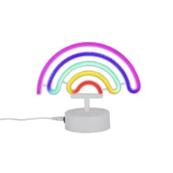 7.5 In. White Novelty Integrated LED Neon Rainbow Table Lamp 15 7.5 In. White Novelty Integrated LED Neon Rainbow Table Lamp -Lamp Parts alsy novelty lights 24380 000 44 1000