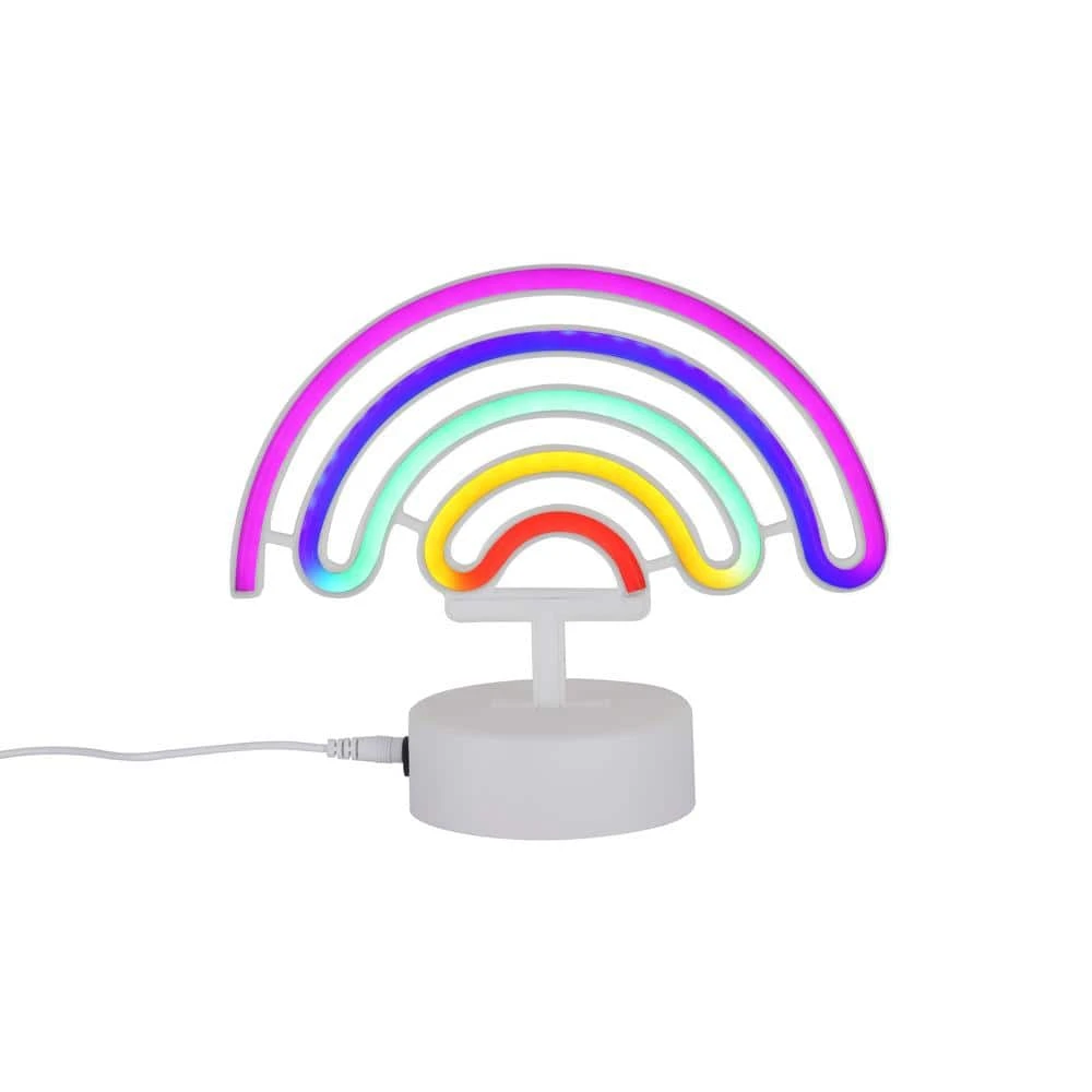 7.5 In. White Novelty Integrated LED Neon Rainbow Table Lamp 8 7.5 In. White Novelty Integrated LED Neon Rainbow Table Lamp - Image 6