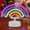 7.5 In. White Novelty Integrated LED Neon Rainbow Table Lamp -Lamp Parts alsy novelty lights 24380 000 64 1000