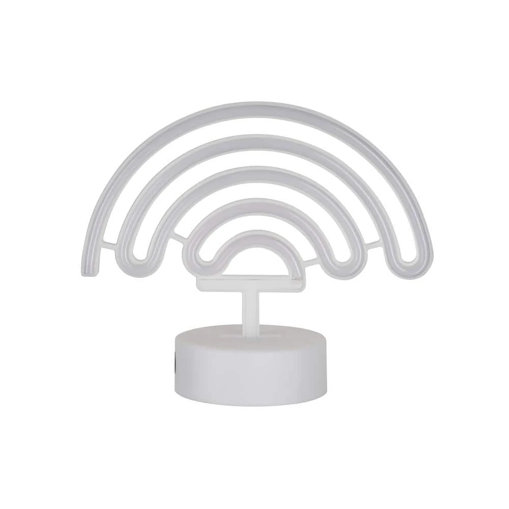 7.5 In. White Novelty Integrated LED Neon Rainbow Table Lamp 4 7.5 In. White Novelty Integrated LED Neon Rainbow Table Lamp - Image 2