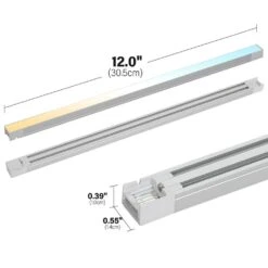12 In. Plug-In Aluminum Integrated LED Linkable Under Cabinet Light 2-Pack -Lamp Parts aluminum commercial electric under cabinet bar lights al uc 5cct 12in 2pk c 66 1000