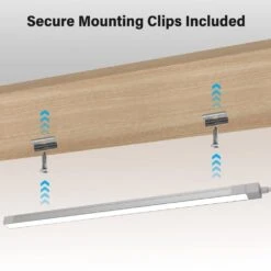 12 In. Plug-In Aluminum Integrated LED Linkable Under Cabinet Light 2-Pack -Lamp Parts aluminum commercial electric under cabinet bar lights al uc 5cct 12in 2pk c 76 1000
