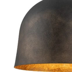 PCover 1-Light 21.7 In.W Antique Black Modern Farmhouse Industrial Metal Dome Bell Pendant Light For Kitchen -Lamp Parts antique black huoku pendant lights pd1064841 a0 1000