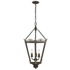 Golden Lighting Matilda 3-Light Antique Black Iron Pendant -Lamp Parts antique black iron golden lighting pendant lights 0880 3p abi c3 1000