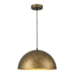 PCover Modern Farmhouse 15 In. W 1-Light Dome Pendant Light Antique Brass Industrial Metal Singe Hang Lighting -Lamp Parts antique brass huoku pendant lights pd1064791 1d 1000