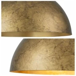 PCover Modern Farmhouse 15 In. W 1-Light Dome Pendant Light Antique Brass Industrial Metal Singe Hang Lighting -Lamp Parts antique brass huoku pendant lights pd1064791 c3 1000