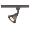 1-Light GU10 Halogen Linear Track Lighting Head With Rustic Hammered Shade
