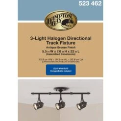 3-Light Antique Bronze Ceiling Bar Track Lighting Kit -Lamp Parts antique bronze hampton bay track lighting kits ec4885abz 1f 1000