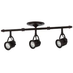 3-Light Antique Bronze Ceiling Bar Track Lighting Kit -Lamp Parts antique bronze hampton bay track lighting kits ec4885abz 4f 1000