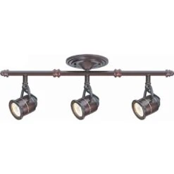 3-Light Antique Bronze Ceiling Bar Track Lighting Kit
