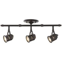 3-Light Antique Bronze Ceiling Bar Track Lighting Kit -Lamp Parts antique bronze hampton bay track lighting kits ec4885abz c3 1000