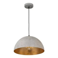 PCover 1-Light Antique White Medium Dome Pendant Light With Gold Leaf Interior Shade -Lamp Parts antique white huoku pendant lights pd1059931 1d 1000
