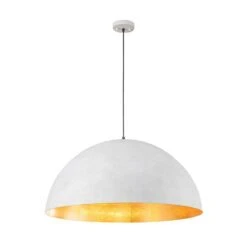 PCover 180-Watt 3-Light Antique White Pendant Light Farmhouse Bowl Dome Industrial Oversized Light For Dining Room -Lamp Parts antique white huoku pendant lights pd1068611 77 1000