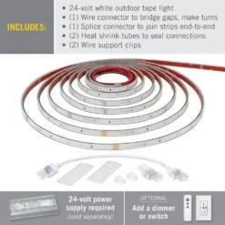 RibbonFlex Pro Warm White (2700K), 30 LEDs/M, 5M, 24-Volt Outdoor Tape Light -Lamp Parts armacost lighting led strip lights 134430 c3 1000