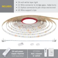 RibbonFlex Pro 8 Ft. (2.5 M) 24-Volt LED White Strip Light Tape 60 LED/m 2700K 15 RibbonFlex Pro 8 Ft. (2.5 M) 24-Volt LED White Strip Light Tape 60 LED/m 2700K -Lamp Parts armacost lighting led strip lights 135210 c3 1000