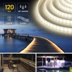 RibbonFlex Pro Outdoor 16.4 Ft. 120V Plug-In Warm White 2700K LED Rope Light Strip Kit -Lamp Parts armacost lighting led strip lights 139430 1f 1000