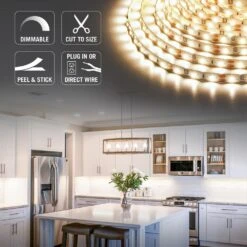 RibbonFlex PRO+ 12-Volt 3000K Soft White LED Strip Light Kit With Remote 12 RibbonFlex PRO+ 12-Volt 3000K Soft White LED Strip Light Kit With Remote -Lamp Parts armacost lighting led strip lights 142131 4f 1000