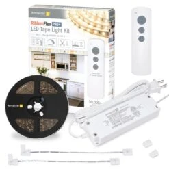 RibbonFlex PRO+ 12-Volt 3000K Soft White LED Strip Light Kit With Remote