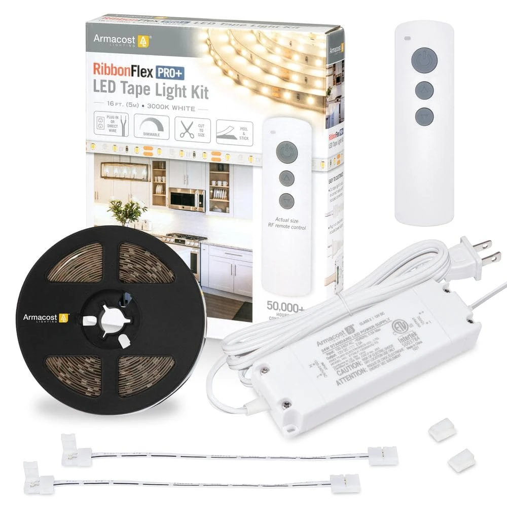 RibbonFlex PRO+ 12-Volt 3000K Soft White LED Strip Light Kit With Remote 3 RibbonFlex PRO+ 12-Volt 3000K Soft White LED Strip Light Kit With Remote