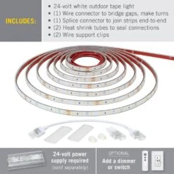 RibbonFlex Pro 24-Volt White Outdoor IP67 LED Tape Light 60 LEDs/meter 13 RibbonFlex Pro 24-Volt White Outdoor IP67 LED Tape Light 60 LEDs/meter -Lamp Parts armacost lighting led strip lights 145430 4f 1000