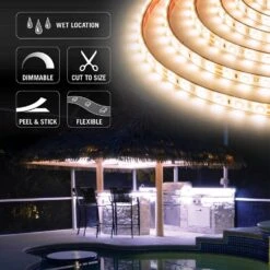 RibbonFlex Pro 24-Volt White Outdoor IP67 LED Tape Light 60 LEDs/meter 12 RibbonFlex Pro 24-Volt White Outdoor IP67 LED Tape Light 60 LEDs/meter -Lamp Parts armacost lighting led strip lights 145430 c3 1000
