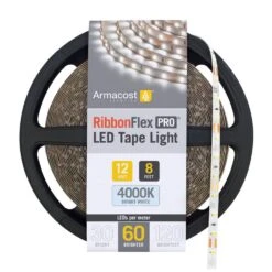 RibbonFlex Pro 12-Volt 8.2 Ft. LED White Strip Light 60 LEDs/m Bright White (4000K)
