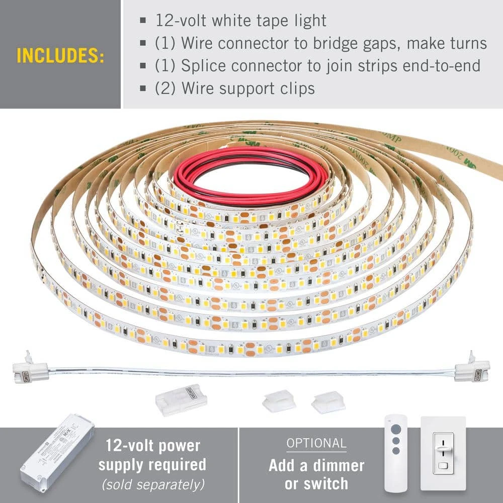 RibbonFlex Pro 12-Volt 8.2 Ft. LED White Strip Light 60 LEDs/m Bright White (4000K) 6 RibbonFlex Pro 12-Volt 8.2 Ft. LED White Strip Light 60 LEDs/m Bright White (4000K) - Image 4