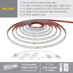 RibbonFlex Pro 32 Ft. (10 M) 24-Volt White Outdoor IP67 LED Tape Light 30 LED/m 4000K -Lamp Parts armacost lighting led strip lights 154450 c3 1000