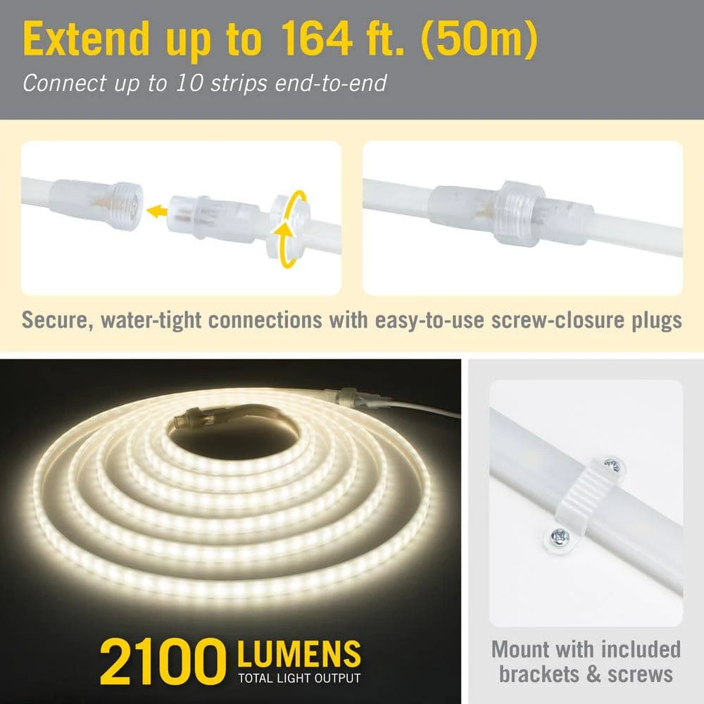 RibbonFlex Pro 120-Volt Outdoor LED Strip Light Kit (Bright White, 4000K) 5M, 16 Ft. 6 RibbonFlex Pro 120-Volt Outdoor LED Strip Light Kit (Bright White, 4000K) 5M, 16 Ft. - Image 4