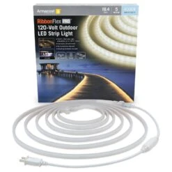RibbonFlex Pro 120-Volt Outdoor LED Strip Light Kit (Bright White, 4000K) 5M, 16 Ft.