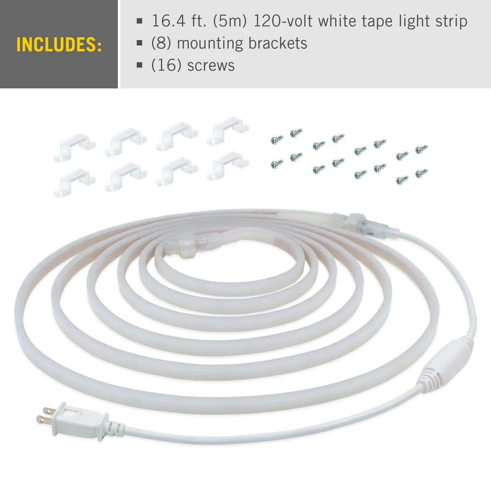 RibbonFlex Pro 120-Volt Outdoor LED Strip Light Kit (Bright White, 4000K) 5M, 16 Ft. 5 RibbonFlex Pro 120-Volt Outdoor LED Strip Light Kit (Bright White, 4000K) 5M, 16 Ft. - Image 3