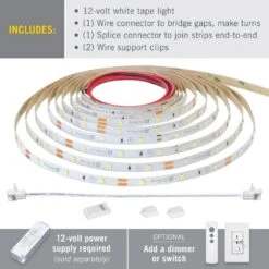 RibbonFlex Pro 8 Ft. (2.5 M) 12-Volt White LED Tape Light 30 LED/m 5000K -Lamp Parts armacost lighting led strip lights 161210 c3 1000