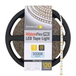 RibbonFlex Pro 32 Ft. (10 M) 12-Volt White LED Tape Light 120 LED/m 5000K