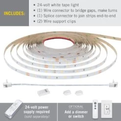 RibbonFlex Pro 24-Volt White LED Strip Light Tape 30 LED/m 5000K 32 Ft. (10 M) -Lamp Parts armacost lighting led strip lights 164250 c3 1000