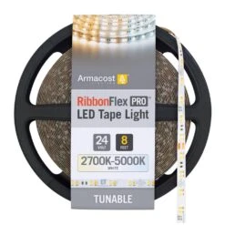 RibbonFlex Pro 24-Volt White CCT Tunable LED Strip Light Tape 8 Ft. (2.5 M)