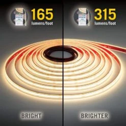 RibbonFlex Pro 24-Volt White COB Outdoor 16.4 Ft. Hardwired Cuttable Integrated LED Strip Light Tape 3000k 165 Lumens/ft -Lamp Parts armacost lighting led strip lights 171232 1f 1000