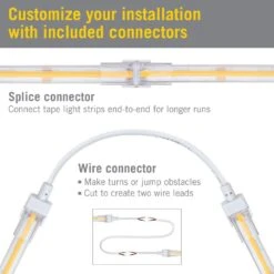 RibbonFlex Pro 24-Volt White COB Outdoor 16.4 Ft. Hardwired Cuttable Integrated LED Strip Light Tape 3000k 315 Lumens/ft 11 RibbonFlex Pro 24-Volt White COB Outdoor 16.4 Ft. Hardwired Cuttable Integrated LED Strip Light Tape 3000k 315 Lumens/ft -Lamp Parts armacost lighting led strip lights 172232 66 1000