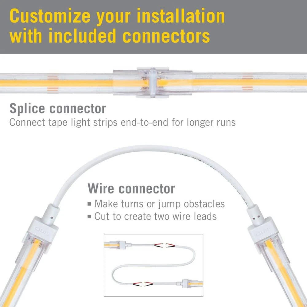 RibbonFlex Pro 24-Volt White COB Outdoor 16.4 Ft. Hardwired Cuttable Integrated LED Strip Light Tape 3000k 315 Lumens/ft 4 RibbonFlex Pro 24-Volt White COB Outdoor 16.4 Ft. Hardwired Cuttable Integrated LED Strip Light Tape 3000k 315 Lumens/ft - Image 2