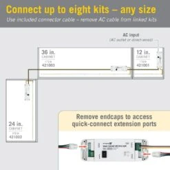 CCT Tunable White 22 In. (1.8 Ft. ) Hardwired/Plugin Under Cabinet Integrated LED Strip Light -Lamp Parts armacost lighting led strip lights 421002 4f 1000